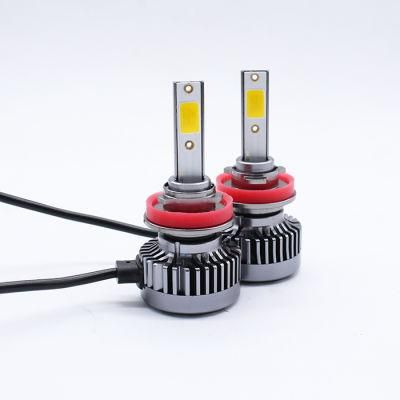 Gt3b C6 X3 S2 LED Yellow Headlight H1 H3 H7 H4 H11 9005 9006 Car COB LED Headlamp