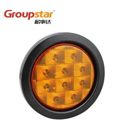 LED Car Lights E-MARK Round LED Tail Lights 24V Truck Trailer RV Tail Lamp