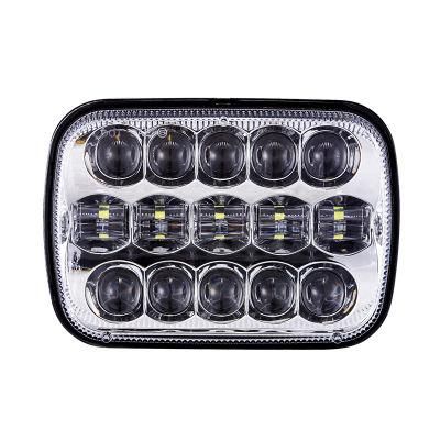 7X6 LED Headlamp Assembly Replacement 45W 5X7 Inch High Low Sealed Beam LED Headlight