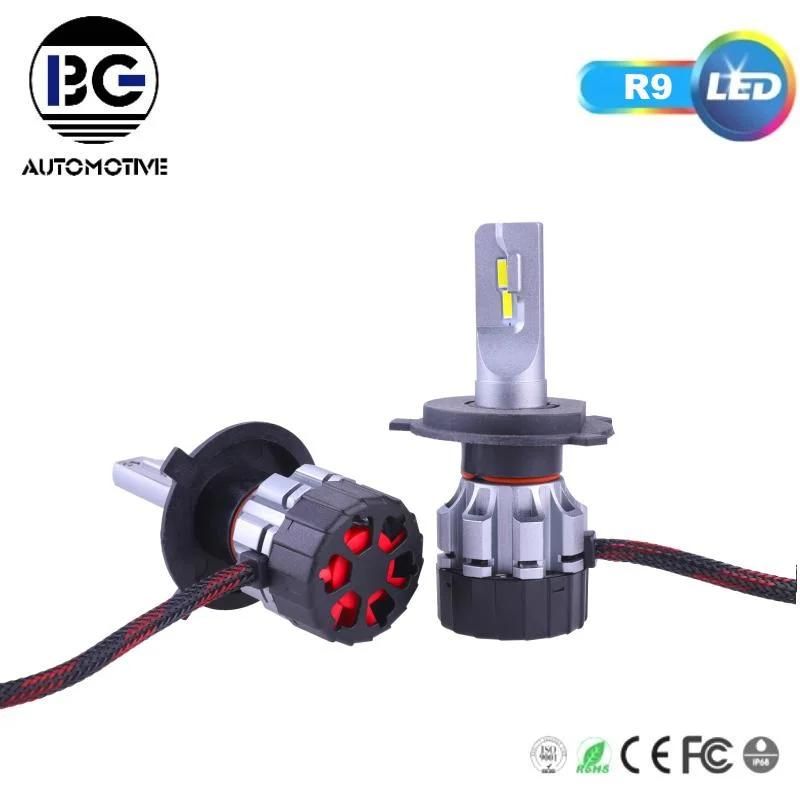 China Manufacturer Cheap Auto Lighting 60W 6000K Headlamp Bulb LED Lights R9 LED H4 H11 H3 H7 LED Car Headlight 9006 9005