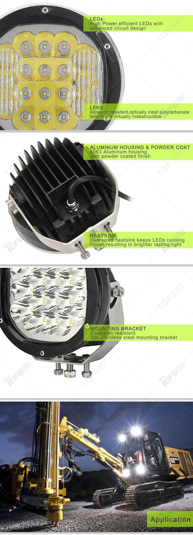 12V 90W Round Jeep Wrangler LED Car Headlight Automobile Lighting