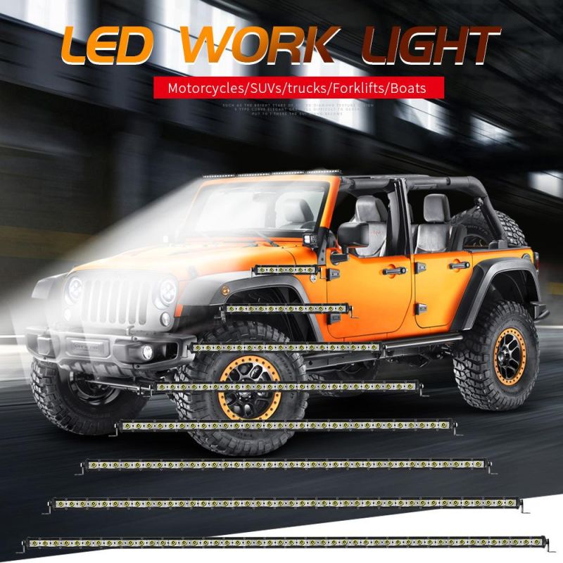 Dxz Ultra-Thin Small Single Row LED Light Bar Negotiable 6 to 48LED Car LED Work Light Auxiliary Lighting Spotlight Drivinglights