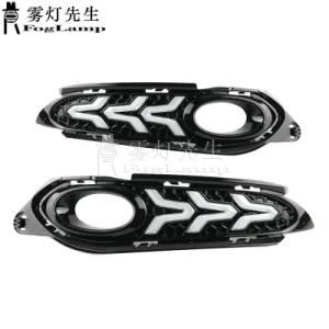 New-for 2016-2018 Honda Hrv Pair Front LED DRL Daytime Running Light with Turn Signal Fog Light Lamp (Three-Color Light)