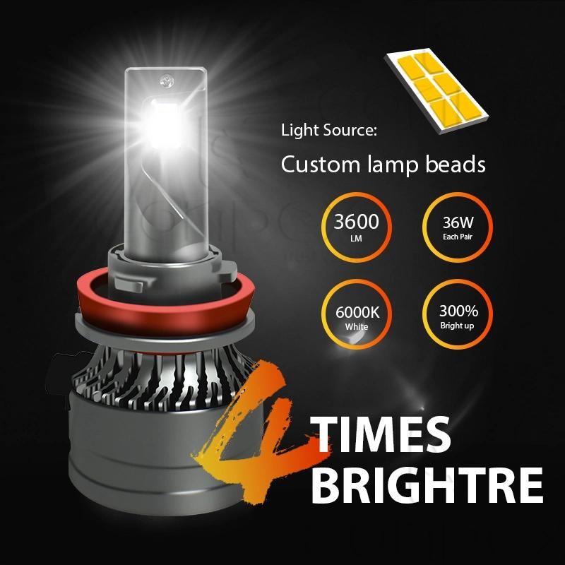 Conpex Car M3 H4 LED Headlights Bulb Super LED Csp Chip 90W 10000lm 12-30V IP68 Double Beam Universal Motor Truck Light Bulbs