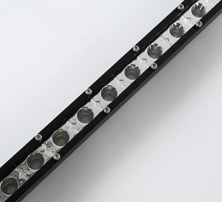144W Spot & Flood Combo Single Row off Road LED Fog & Driving Roof Bumper Light Bars for Jeep Ford Trucks Boat