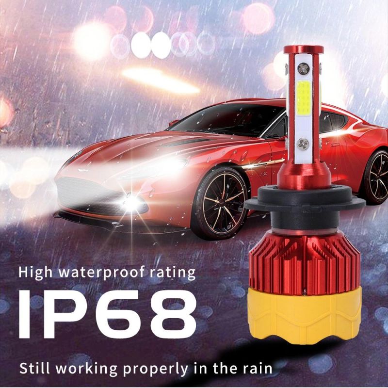 4side H4 LED COB Headlamp Bulbs H7 H8 H9 H11 9005 9006 H4 H13 9004 9007 LED Fog Auto Ead Lights Lamps