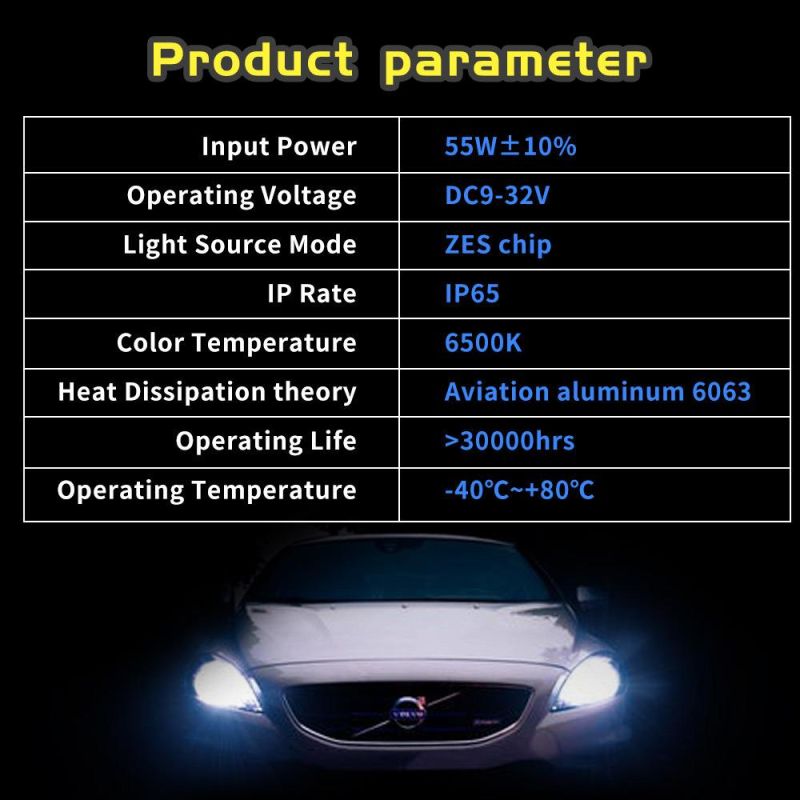 Mini M2 Zes Chip M3 50W 16000 Lumen 9006 9012 H4 H11 H7 H15 Auto Car Light LED Headlights