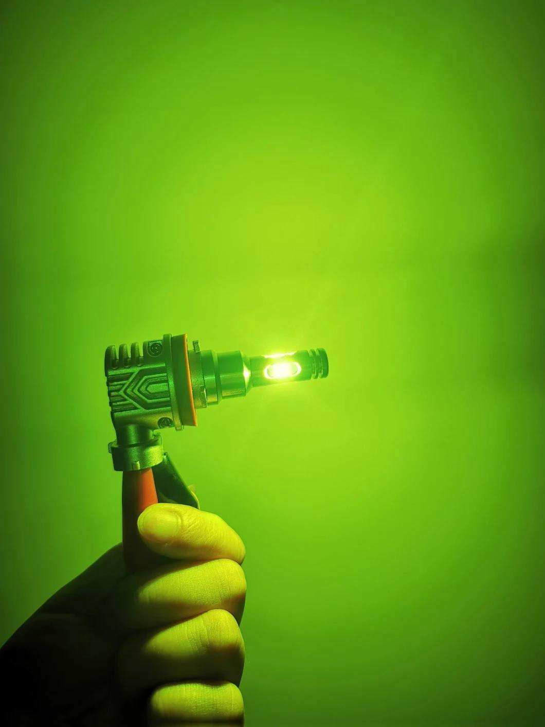 9006 LED Fog Light Bulbs, Green 3000K Lemon Yellow Csp Chip for Fog Lights Lamp Replacement