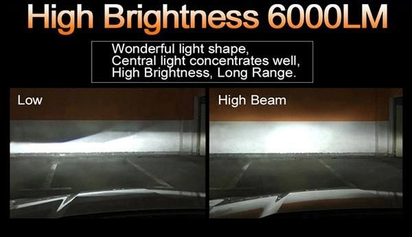 Super Bright Phi-Zes X3 H4 Hi/Low 6000lm LED Car Headlight