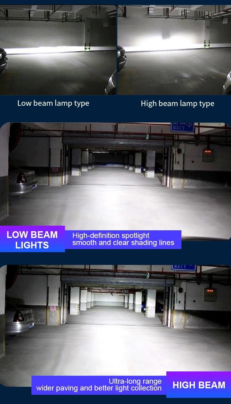 2PCS S2 Car Lights 72W 8000lm 9-32V COB Chip LED H4 9004 H3 H7 9005 9006 Car Headlight Bulbs LED Auto Lamp Car Headlights