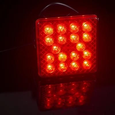 Car Accessories Manufacturer E4 10-30V Square Red LED Fog Lights for Truck Trailer