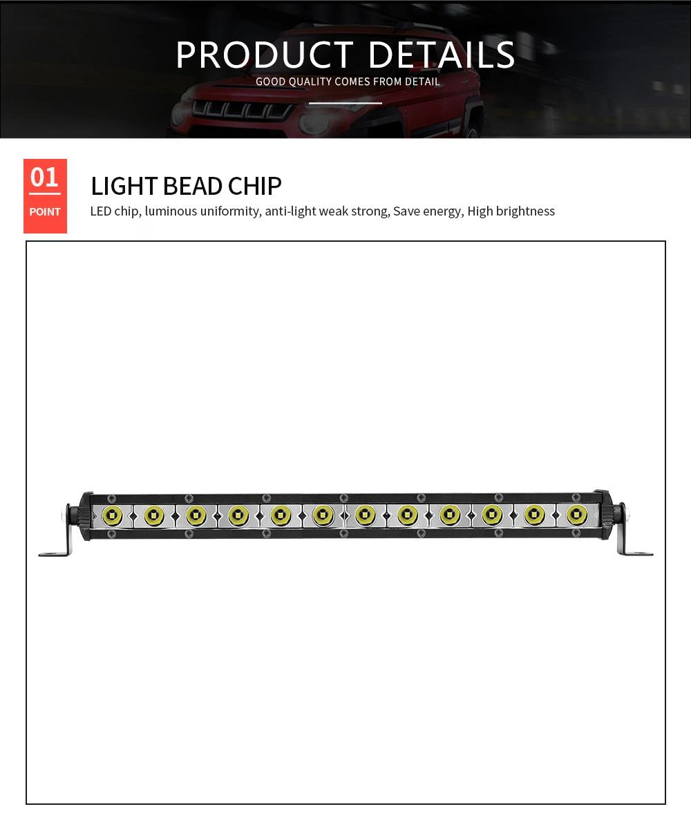 Dxz 12LED 36W 3030 Work Light Single Row Spotlight Car Parts Automotive Lighting System Driving Light