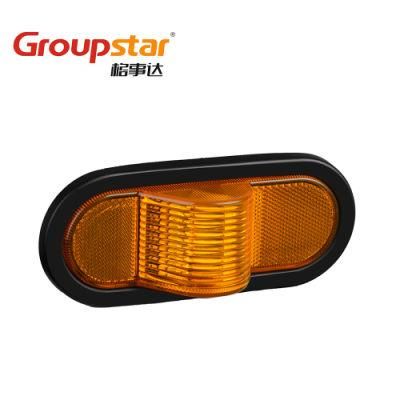 Manufacturer High Quality Trailer Truck Side Marker 6 Inch Oval Outline 24 Volt LED Indicator Lights Car Light