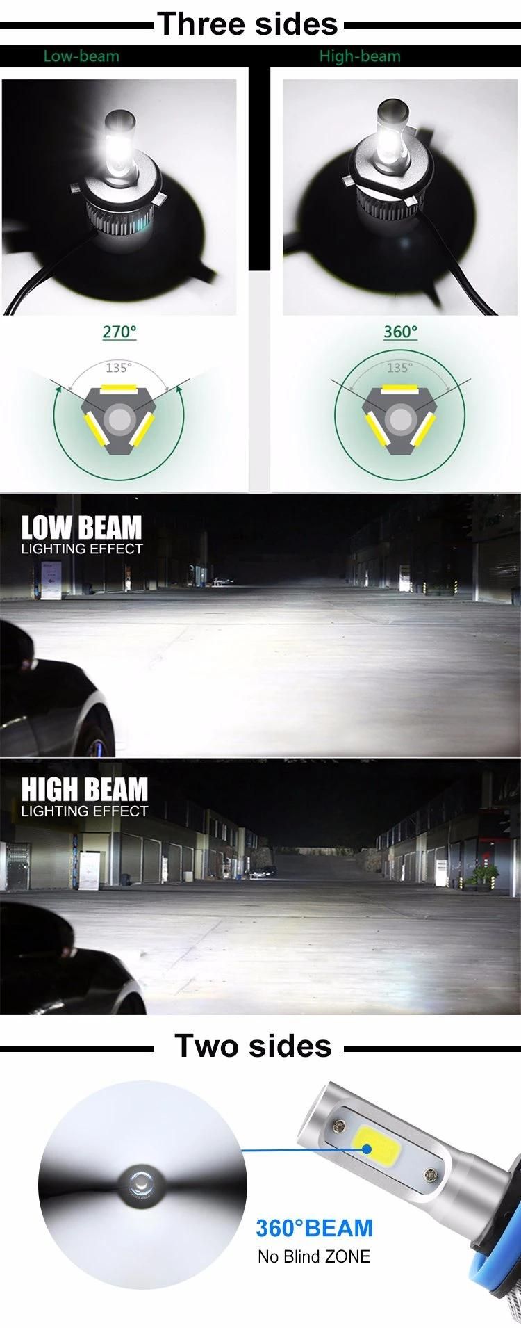 Hot Selling 360 Degree High Low Beam H4 H7 Car Automobiles Front Crystal Clear LED Bulbs