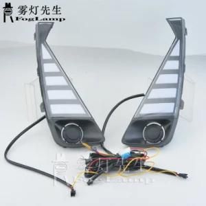 One Set Car LED DRL Fog Light for Toyota C-Hr Chr 2020 2021 Turning Yellow Signal Fog Lamps Daytime Running Light Auto Daylight