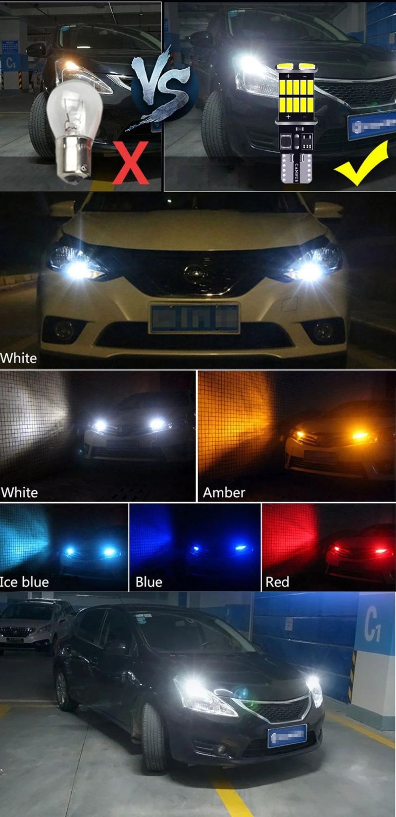 Car LED Bulb 194 26SMD 4014 Error Free Canbus T10 LED Canbus W5w 194 192 LED Bulb