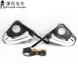 Yellow Turning Signal Function LED Daytime Running Light DRL Fog Lamp Cover for Toyota Fortuner 2016 2017 2018