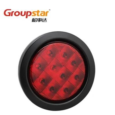 Auto Lamps 4 Inch Rear Tail Light 24V 15PCS Round Turn LED Trailer Truck Tail Light