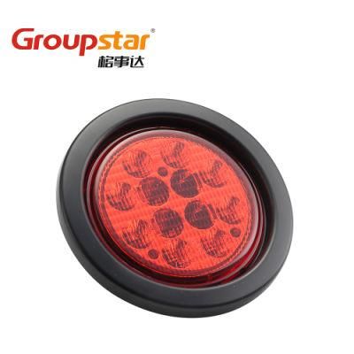 10-30V DOT E4 4 Inch Round Forklift Trailer Truck Signal Stop Tail Lamps LED Tail Lights