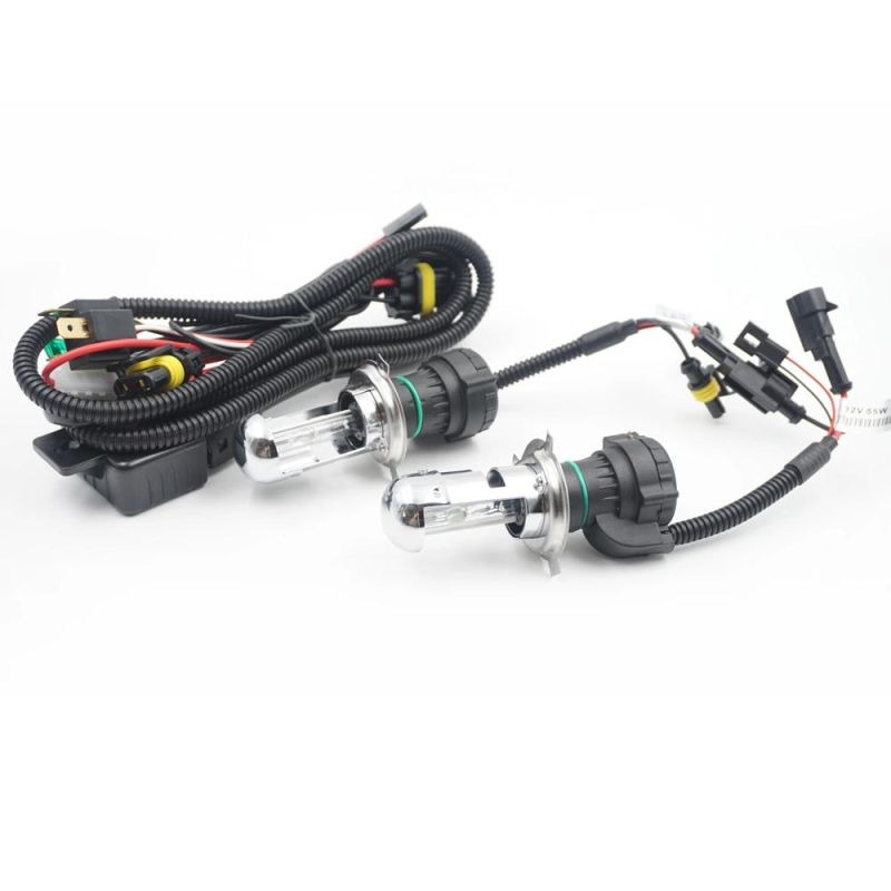 55W 12V Xenon HID H4 Bulb Kit H4 Xenon Headlight Bulb HID Conversion Kits Slim Ballast +Xenons Light