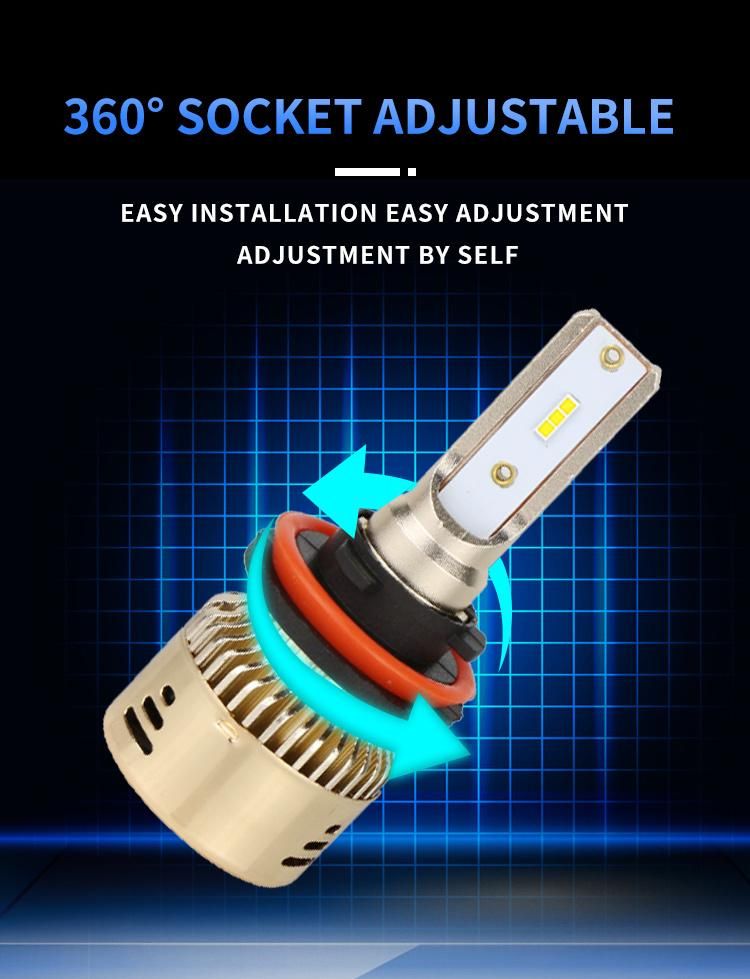 LED Headlight H4 LED Bulb Auto Lighting Kids 5000lm 480W 6000K LED Headlights
