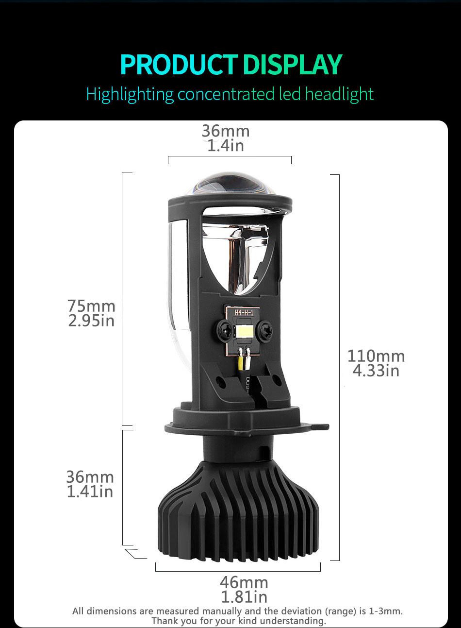 Good Driver2019 New LED Double Light Lens 3 Inch H1 H7 H11 9004 9007 H4 H13 LED Projector Bi LED Projector Lens for Cars Auto Light