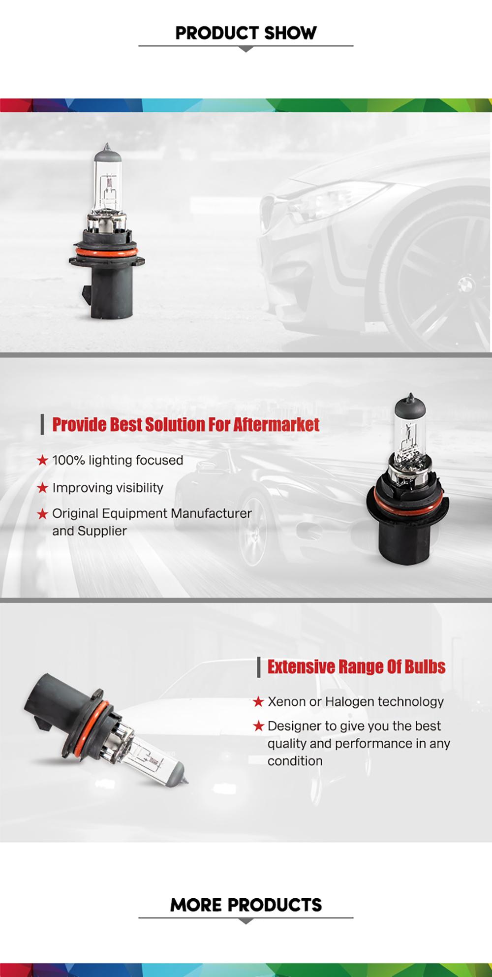 Factory 9007 Hb5 12V 60/55W Car Light Halogen Bulbs