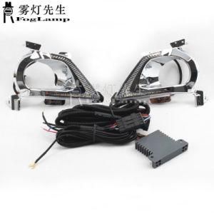 Car LED DRL for Toyota Innova 2016 2017 Xenon White DRL Fog Lamp Daytime Running Light with Yellow Turn Signal Function