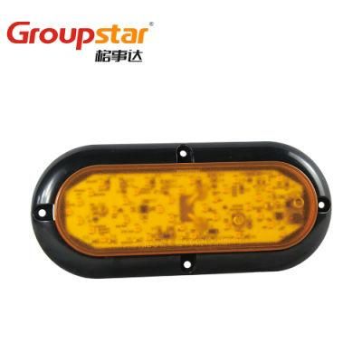 Good Supplier Manufacturer High Quality Amber 6 Inch Oval Jumbo Truck Trailer LED Arrow Tail Turn Light