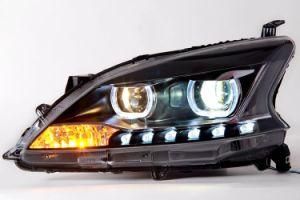 Car Light 2012 Pulsar Sentra Sylphy Auto Parts Projector Lens Headlight for Nissan