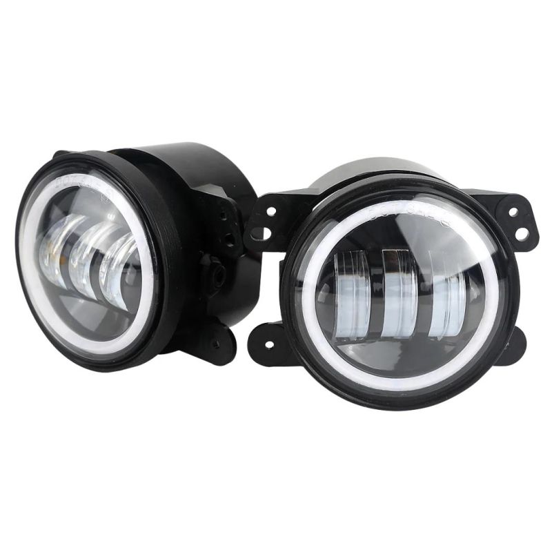 4 Inch 30W LED Foglights Projector Driving Light White/Amber Turning Signal for Jeep Wrangler Dodge Chrysler Front Bumper Lights