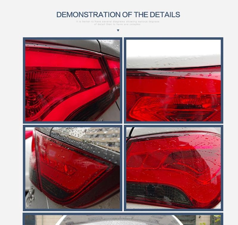 Sonata LED Tail Light Taillights Car Light for 2010 2011 2012 2013 2014