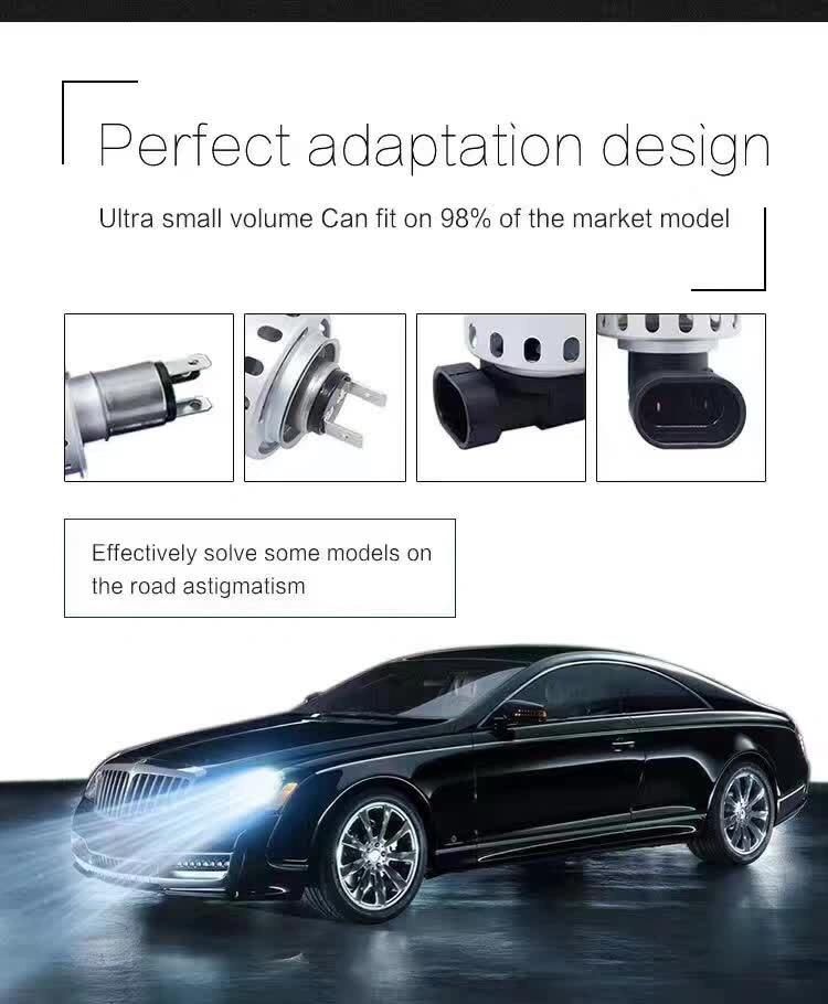 Super Bright Auto Universal Headlight 7s 80W 12000lm Light Car H7 LED Headlight