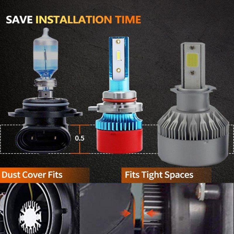 Popular Auto Lighting System 48W 4800lm 6500K Mi8 LED Headlight