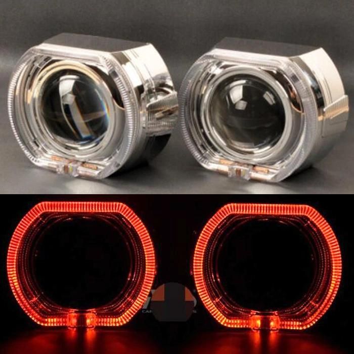 LED Angel Eyes Halo Ring Bixenon Projector Lens Shrouds Mask Cover