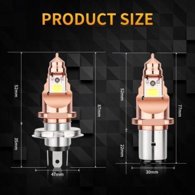 H4 LED Motorcycle Headlight 12V HS1 LED H4 LED Moto Bulbs 3400lm Super Bright White Motorbike Head Lamp Scooter Accessories Moto
