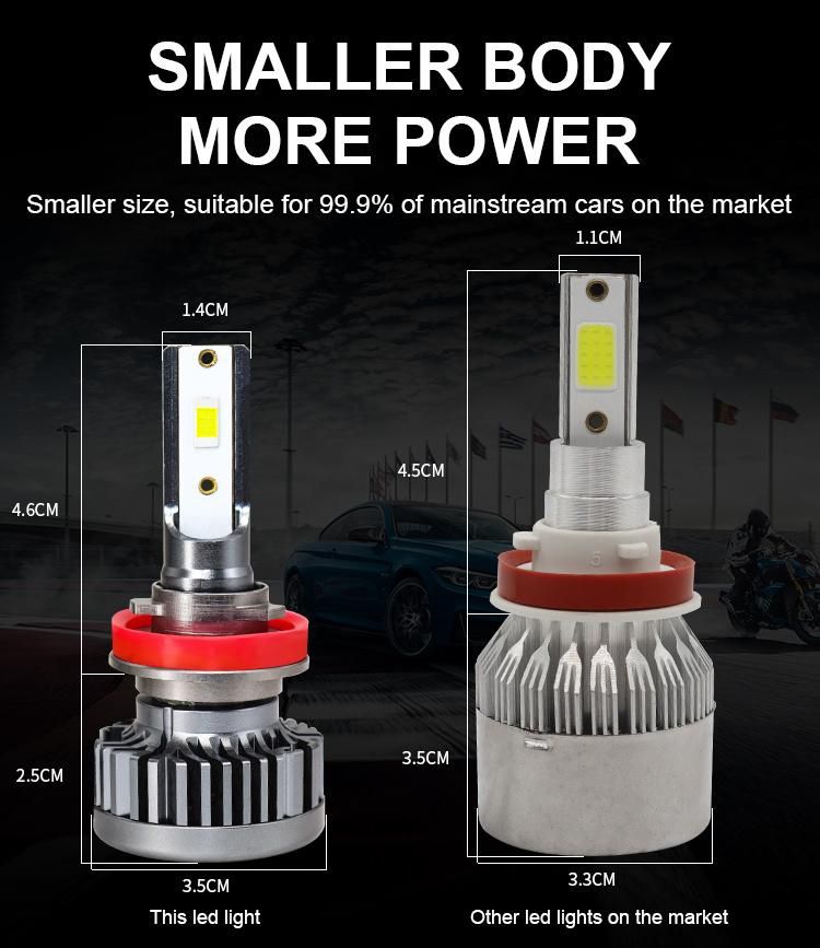 High Beam Low Beam Lights 30W 12000lm 6000K Car LED Headlight IP68 H13 H1 H7 9005 Ar Light Bulbs Automobiles Auto Lamp