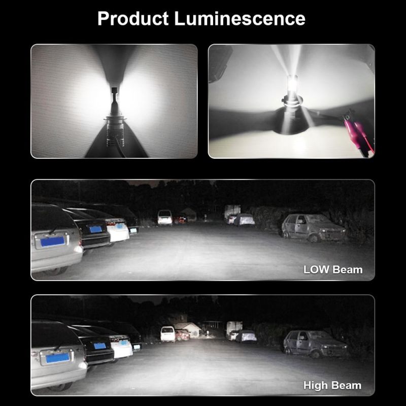 Cross-Border Wholesale Car Fog Light M3 Headlight Zes Chip with 6500K Cool White LED Chip