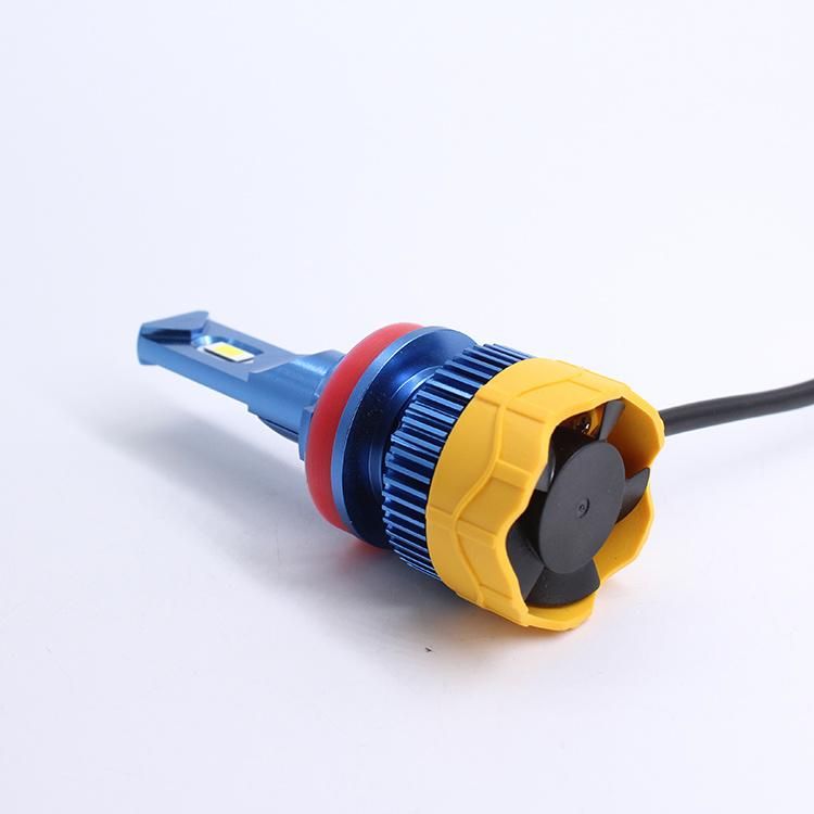 All in One 45W 10000lm H11 H4 H7 9005 9006 9012 Car Motorcycle Auto LED Headlight with Fan