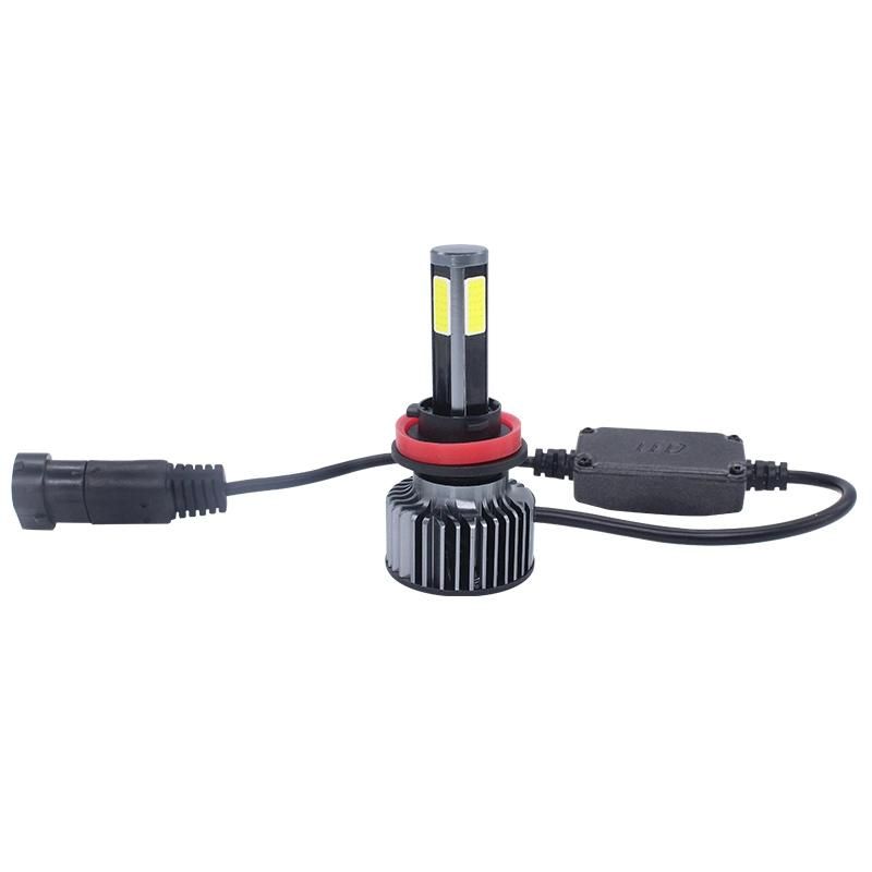 LED Car Light H11 H4 H7 Auto Light 4 Sides LED Headlamp Car Accessories