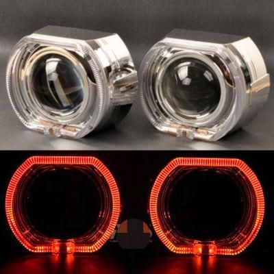 Bixenon Projector Lens Shrouds Mask Cover for 3.0inch 2.5 Inch H1 H4 H7 H4 Lens with Angel Eyes LED Halo Ring for BMW