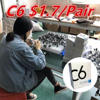C6 H4 LED Headlight 12V 36W 8000lm Auto Lamps Car LED Light Bulb
