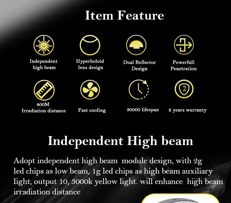 China Factory USA Canada Mexico Popular Hot Sale 3 Inch Lk+ LED Projector Lens Headlights 48W 58W Super Bright Matrix LED Headlight Upgrading for Car Motorcycle