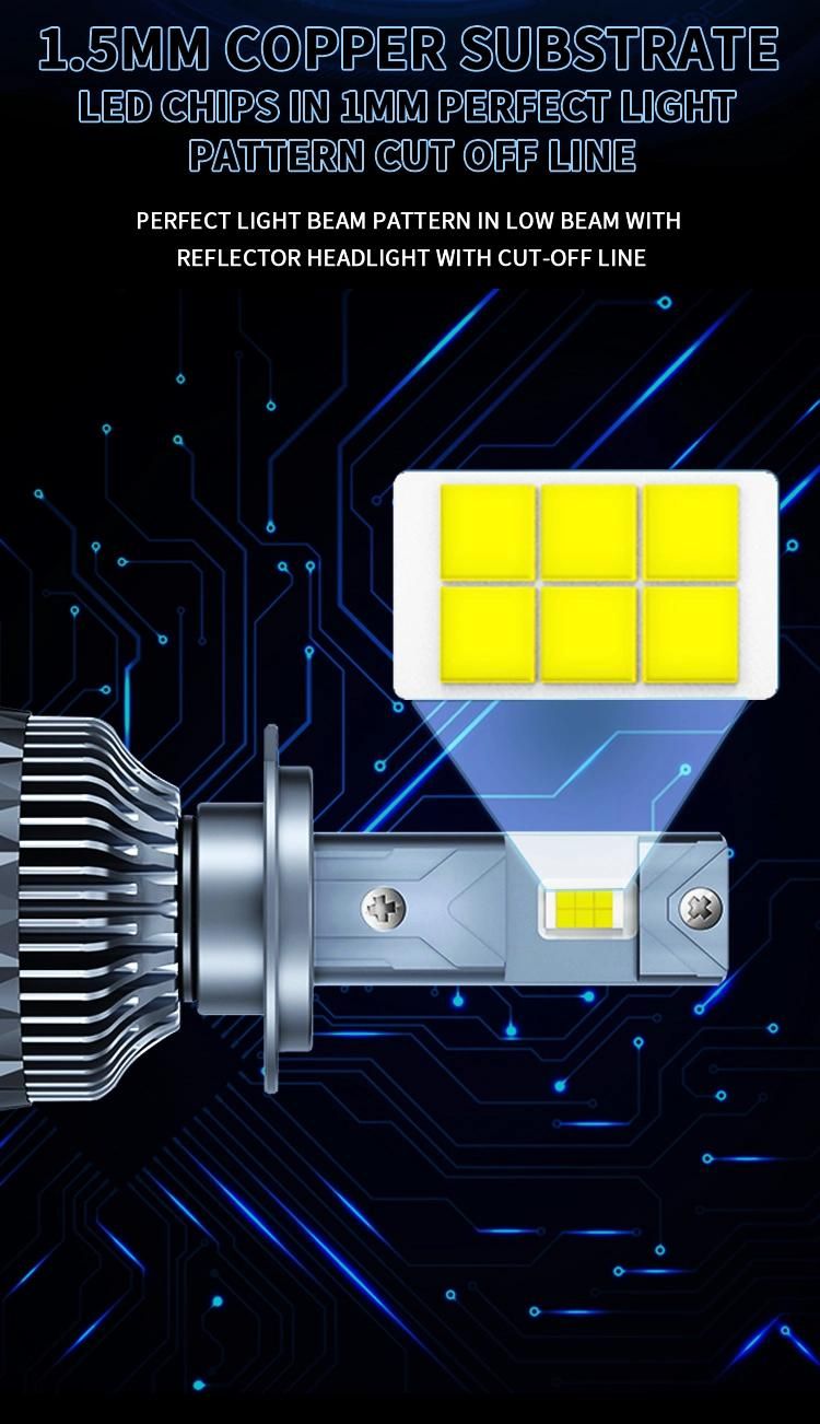 Weiyao V30 Super Bright 10000lumen 6000K LED Light Car Auto Lighting System LED Bulb H1 LED Headlights