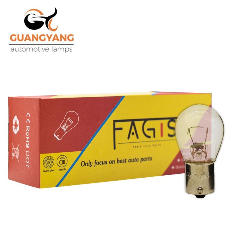 Auto Halogen Lamps S25 BAW15s 12V 21W Clear