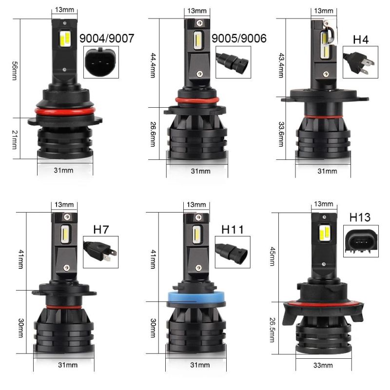 Carolyn M9 LED Canbus 6000K H11 9005 High Low Beam LED H1 H7 H4 Car Light 100W 20000lm LED Headlight for Car