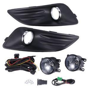 Car Fog Light Lamp Cover for Ford Fiesta 2013-2017 Front Bumper Frame Trim Black Driving Fog Lights Grille