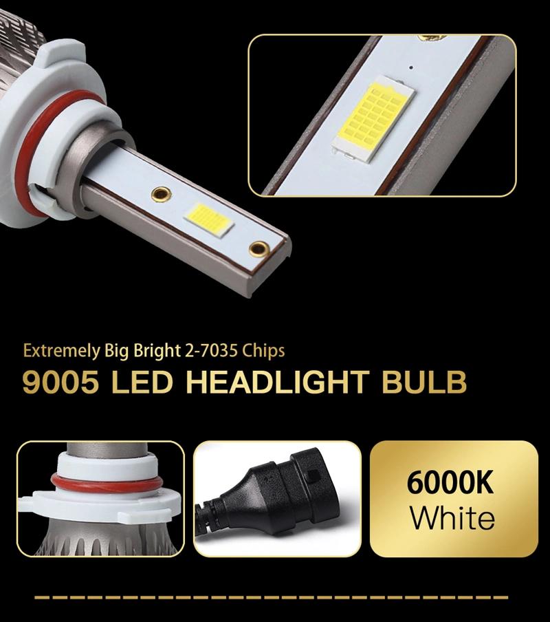 2PCS 6000K H7 LED H4 H1 H8 Hb4 H11 H3 Hb3 LED Canbus 9005 9006 H13 H9 9004 9007 Car Headlight Bulbs 72W 8000lm 12V LED Light