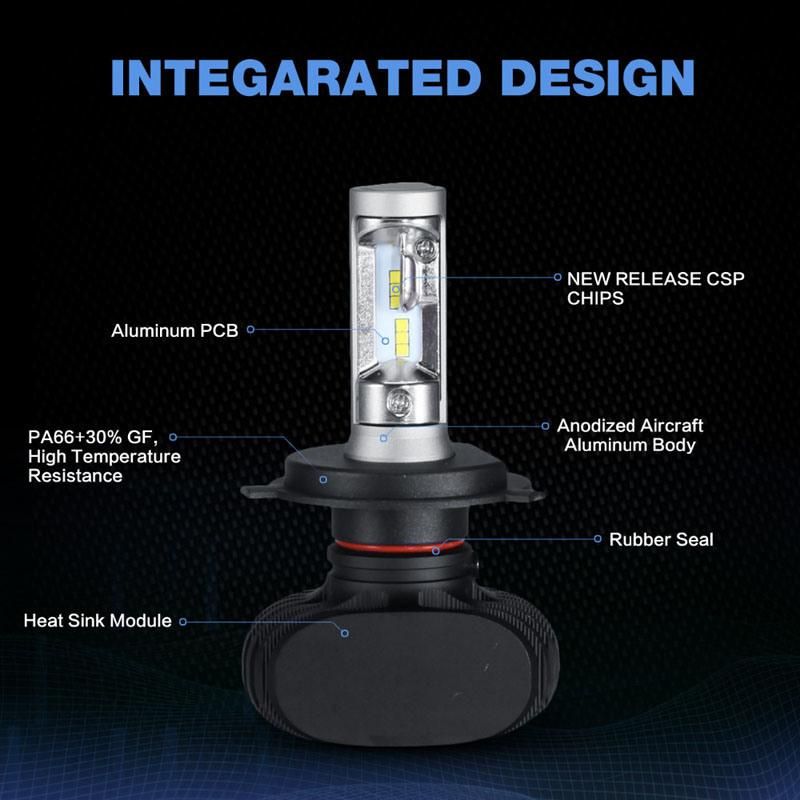 55W Car LED Headlight 9000lm Auto Lamp 6500K LED Light Bulb Electric Car Conversion Kit