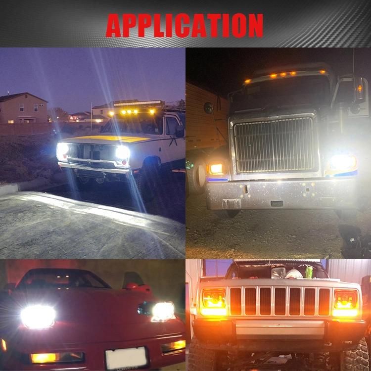 DOT White DRL Amber Turn Signal 5X7 7X6 LED Headlight for Jeep for Cherokee Xj Yj Mj